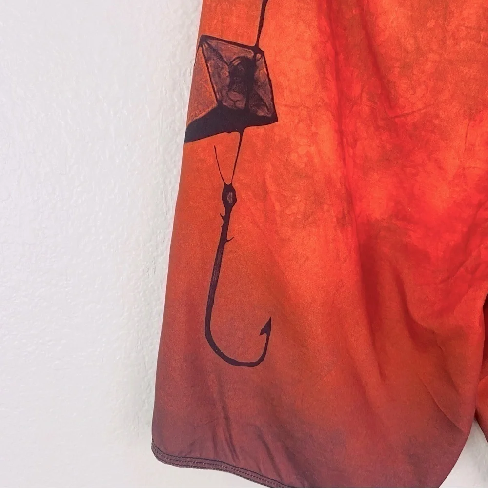 Salt Life Orange Ombré SLX QD Angular Board Shorts Size 30